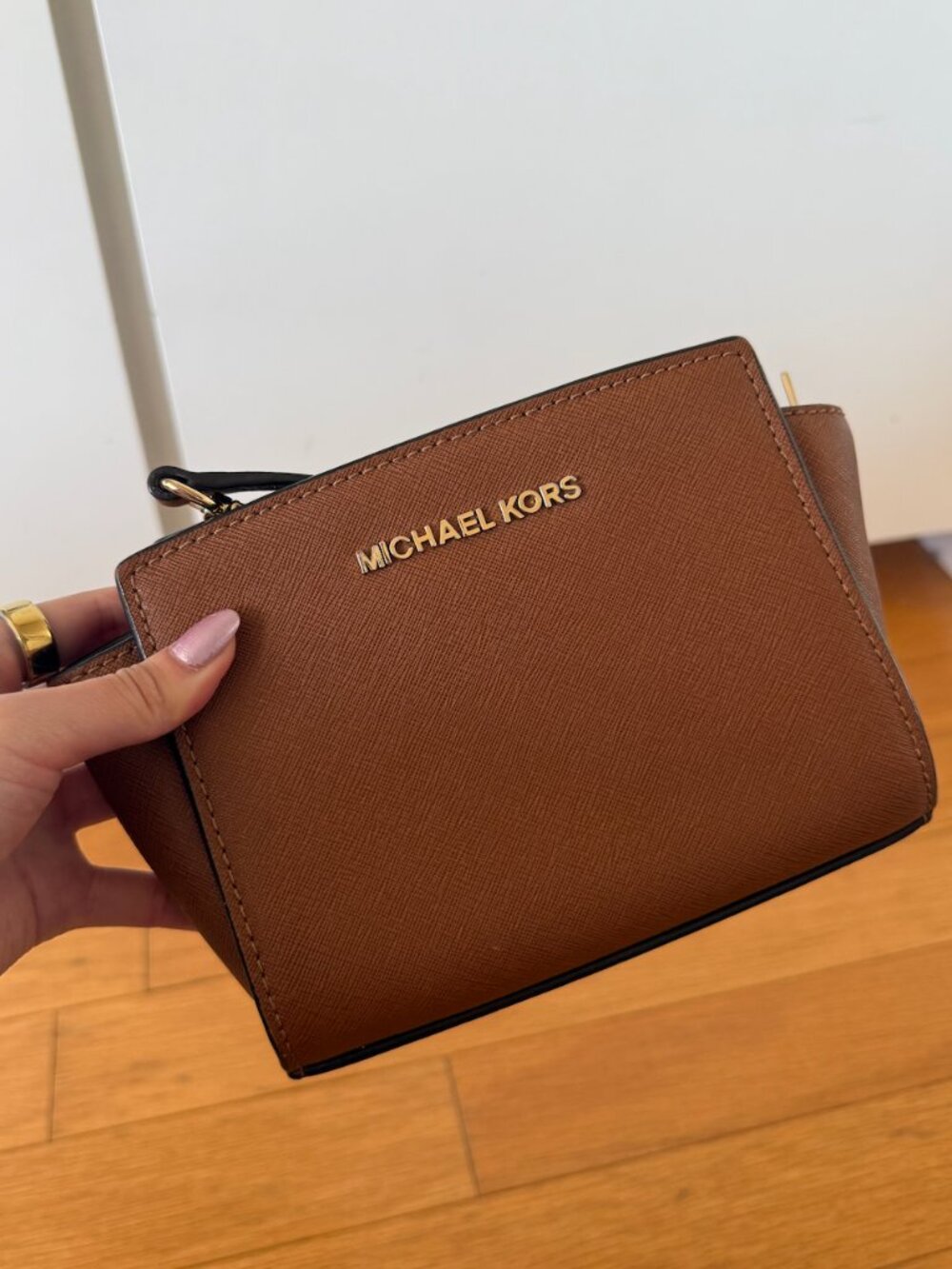 Michael Kors Bag‎ Women’s Brown Selma Mini Crossbody Small Saffiano Leather